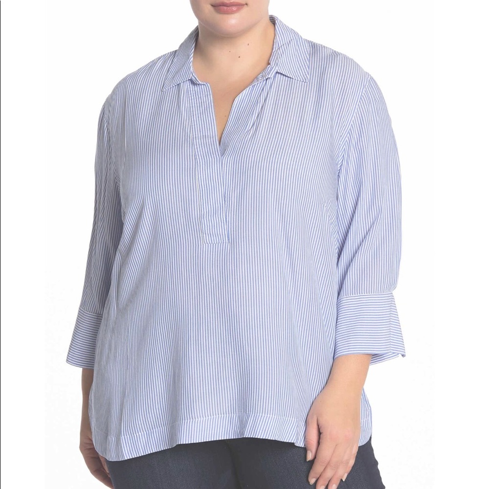 Workshop Pinstripe tunic top